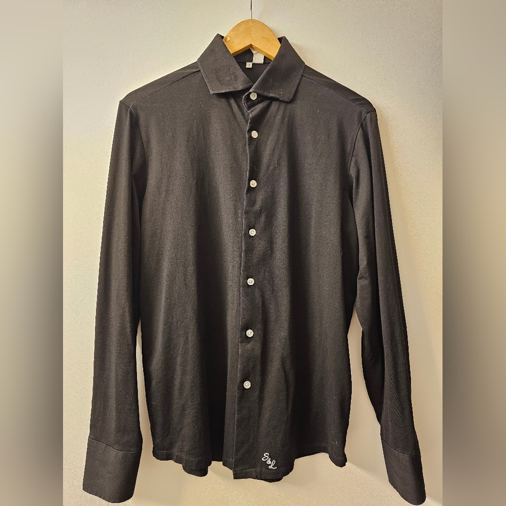 State & Liberty Dexter Black Button Down Shirt Men’s Small Athletic Stretch